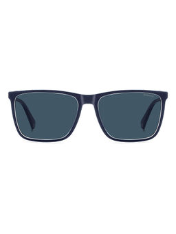Polaroid - Men Blue Rectangle Full Rim Sunglasses (58)