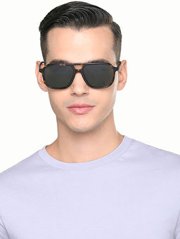 John Jacobs - Unisex Full Polarised Uv Protected Stylish & Premium Square Green Lens Sunglasses