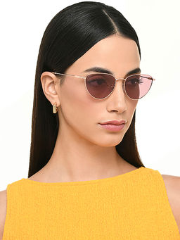 John Jacobs - Women Full Polarised Uv Protected Stylish & Premium Cat Eye Pink Lens Sunglasses