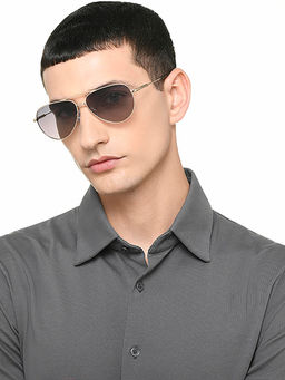 John Jacobs - Unisex Full Polarised Uv Protected Stylish & Premium Aviator Grey Lens Sunglasses