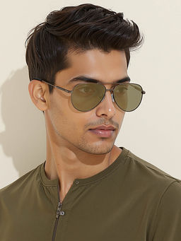 John Jacobs - Unisex Full Polarised Uv Protected Stylish & Premium Aviator Grey Lens Sunglasses