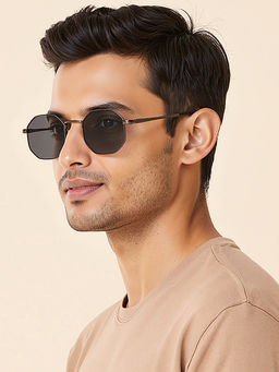John Jacobs - Unisex Full Polarised Uv Protected Stylish & Premium Round Grey Lens Sunglasses