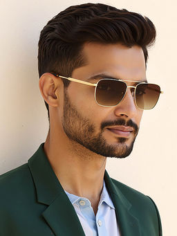 John Jacobs - Unisex Full Polarised Uv Protected Stylish & Premium Square Brown Lens Sunglasses