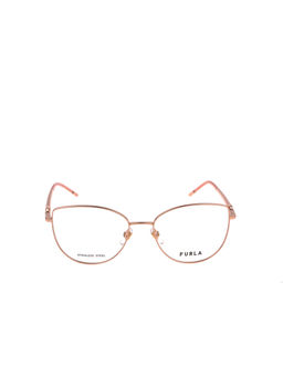 Furla - Women Regular Stainless Steel Rose Gold Eyeglass Frame (55)