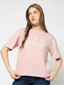 GAP - Women's Pink Short Sleeve Crew T-Shirt