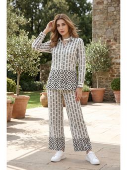 JAKANARY - Women White Printed Co-Ord Set