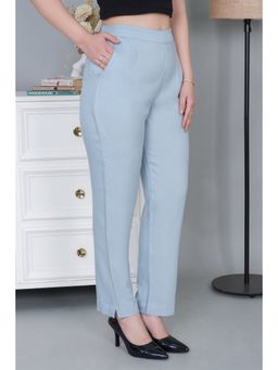 MLADA - Women Grey Stretchable Straight Fit Casual Pants