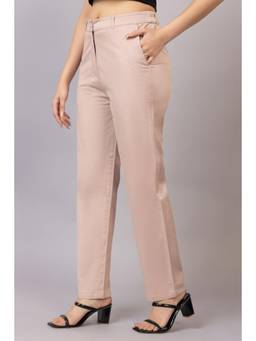MLADA - Women Pink Straight Fit Trouser