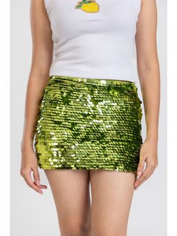PAST MODERN - Green Shell Sequin Skirt