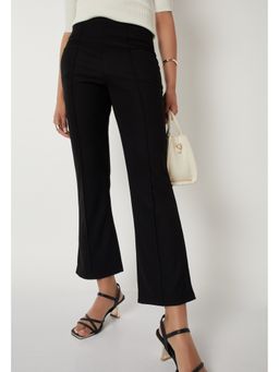 max - Women Ribbed Kick Bootcut Trousers