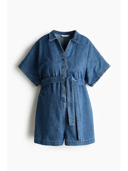 H&M - Women Blue MAMA Denim Playsuit
