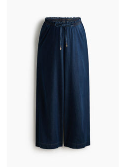 H&M - Women Blue MAMA Wide Paper Bag Trousers