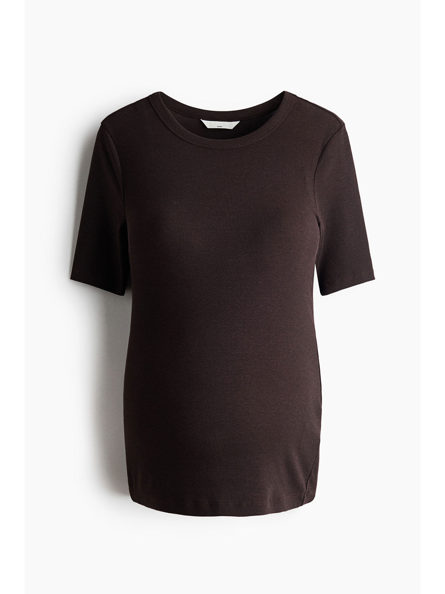 h&m Women Brown MAMA Ribbed T-Shirt-picture-22