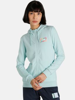 Puma - Graphic Womens Blue Hoodie