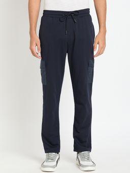 Club York - Men Navy Blue Solid Cargo