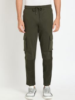 Club York - Men Dark Olive Solid Cargo