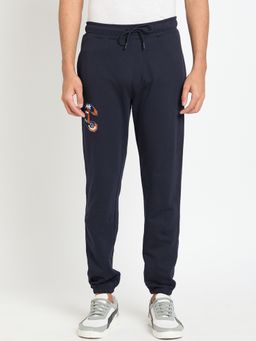 Club York - Men Navy Blue Solid Joggers