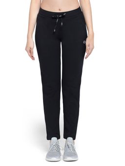Amante - Essential Solid Mid Rise Relaxed Full Length Pant-Black