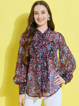 ANVI Be Yourself - Women Multi-Color Floral Printed Casual Shirt