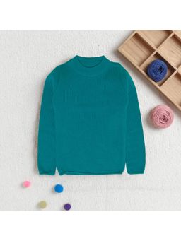 Yellow Apple - Winter High Neck Teal Sweater