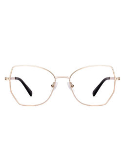 Lenskart Blu - Gold Irregular Zero Power Screen Glasses (LB E17487)