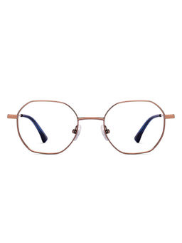 Lenskart Blu - Brown Hexagon Zero Power Screen Glasses (LB E17489)