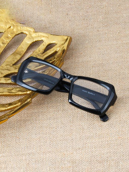 TED SMITH - BLACK Unisex Full Rim Rectangle Frames (LILITH_C1)