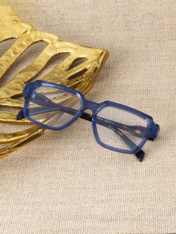 TED SMITH - Blue Unisex Full Rim Square Frames (LUCAS 3_C2)