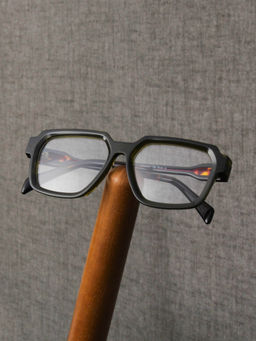 TED SMITH - Green Unisex Full Rim Square Spectacles Frames (LUCAS 3_C3)