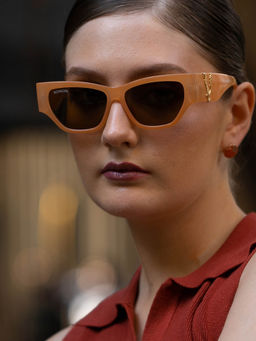 ROYALTAIL - Brown UV Protection Vintage Cat Eye Orange Sunglasses (RT-SUNG-075) (55)