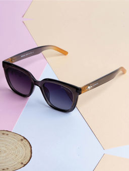 ROYALTAIL - Vintage UV Protection Grey Retro Square Sunglasses (RT-SUNG-083) (50)