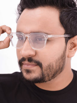 ROYALTAIL - Unisex Clear Glass and Frame Square Kingsman-03 Series Sunglasses (RT-SUNG-095) (50)