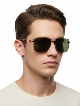 Vintage - Green Rectangle Sunglasses (Stern Col 6) (60)