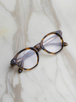 TED SMITH - Brown Unisex Full Rim Round Frames (URIEL_C2)