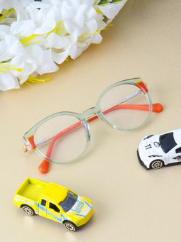 TED SMITH - Women Green and Orange Full Rim Round Frames (VALENTINA_C2)