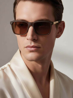 Vintage - Brown Square Sunglasses (Walk Col 206) (57)