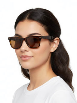 Vintage - Brown Square Sunglasses (Wayfare Immortal Col 206) (50)