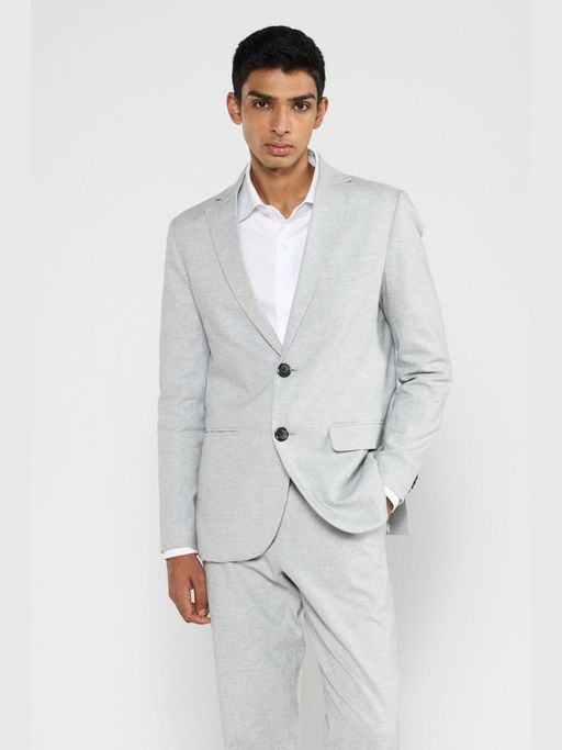 Perona Warren Grey Single Breasted Blazer