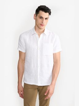 Perona - White Carlos Pure Cotton Solid Shirt