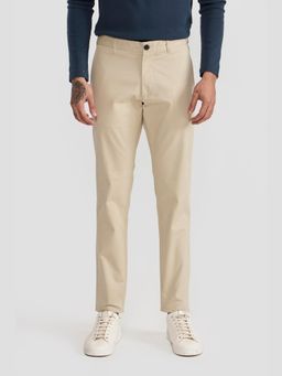 Perona - Emmett Beige Solid Relaxed Fit Pant