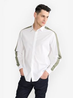 Perona - White Joss Pure Cotton Solid Shirt