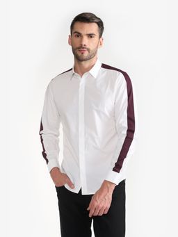 Perona - White Joss Cotton Solid Shirt