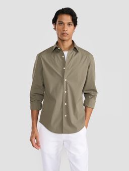 Perona - Olive Martin Cotton Blend Solid Shirt