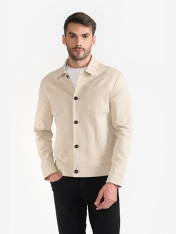 Perona - Beige Russell Cotton Blend Solid Shirt