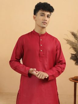 TATTVA - Mandarin Collar Summer Sheers Cotton Straight Kurta