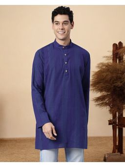 TATTVA - Men Stripes Printed Straight Short Kurta