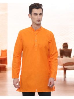TATTVA - Long Sleeves Mandarin Collar Short Kurta