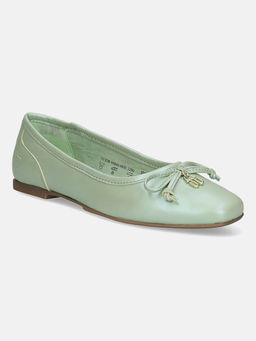 BAGATT - Amalia Green Leather Womens Ballerinas