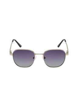 KOSCH ELEMENTE - Unisex Silver Sunglasses with Polarised Purple Lens (49)
