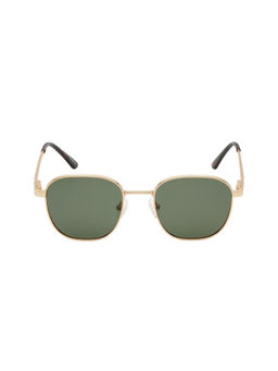 KOSCH ELEMENTE - Unisex Gold Sunglasses with Polarised Green Lens (49)